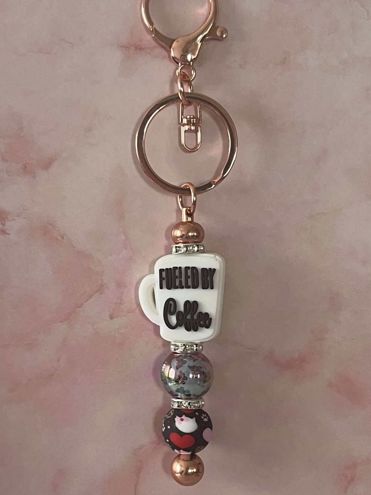 Fuelled by coffee keychain