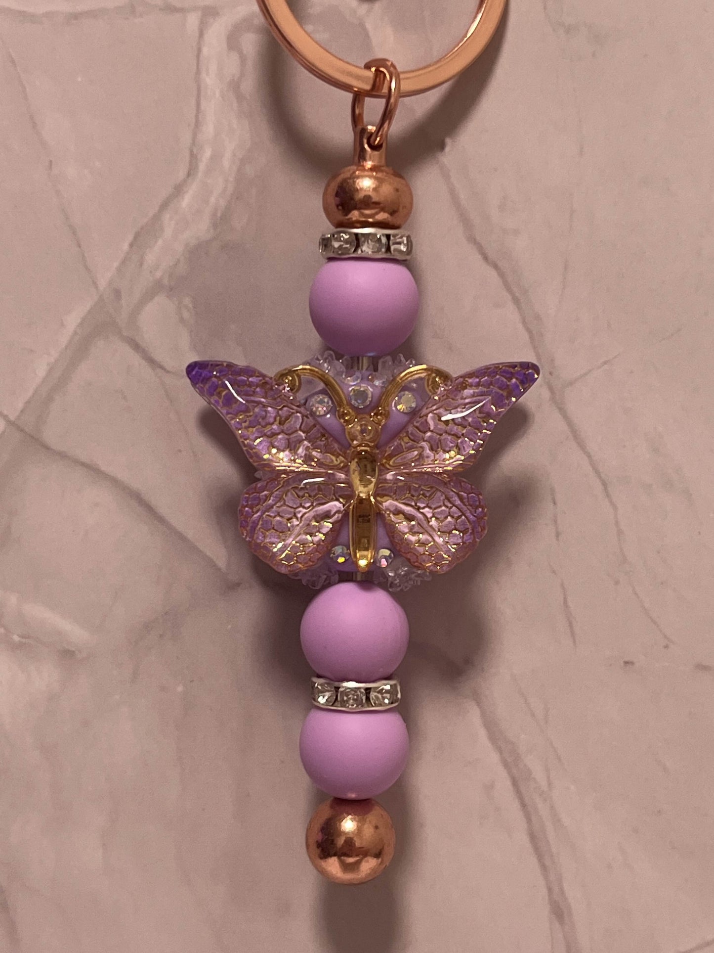 Purple Butterfly Keychain