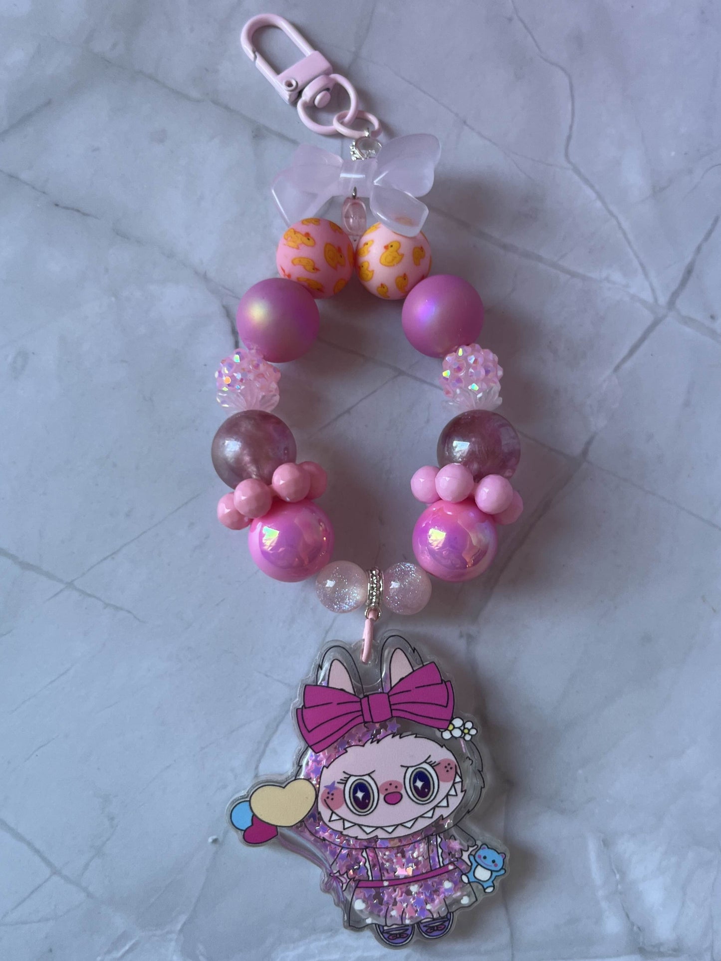 Pink Labubu Key Chain
