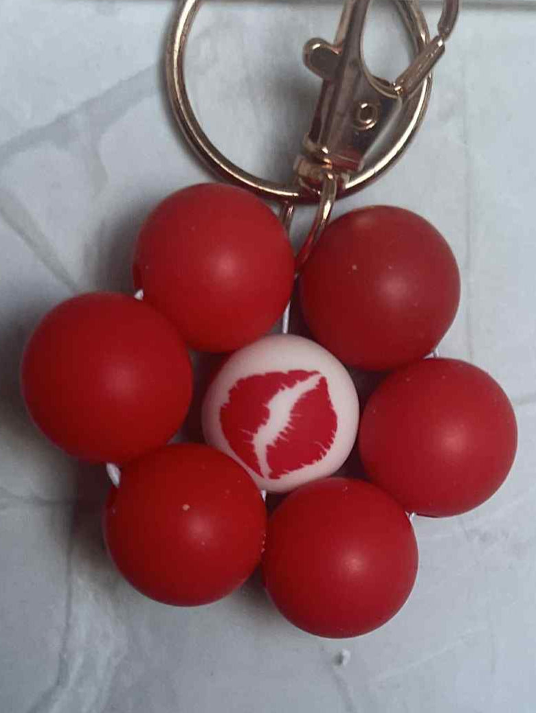 Red flower Keychain
