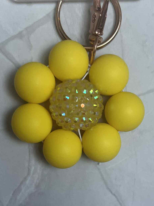Yellow Flower Keychain
