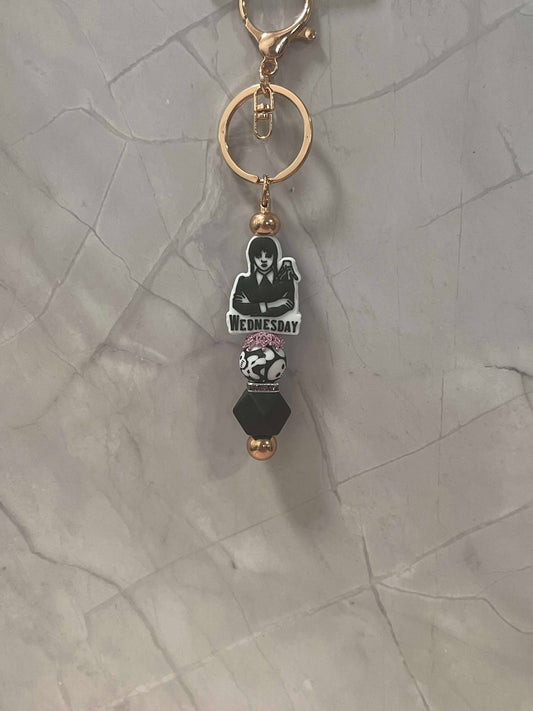 Wednesday Adams Keychain