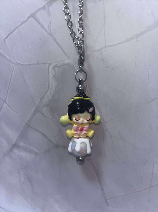 Yellow Skull Panda Drink Bottle Chain