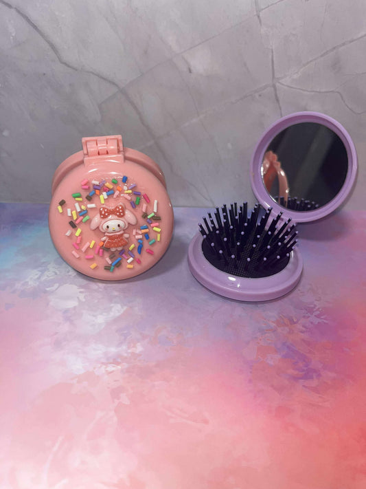 Pink My Melody Foldable hair brush