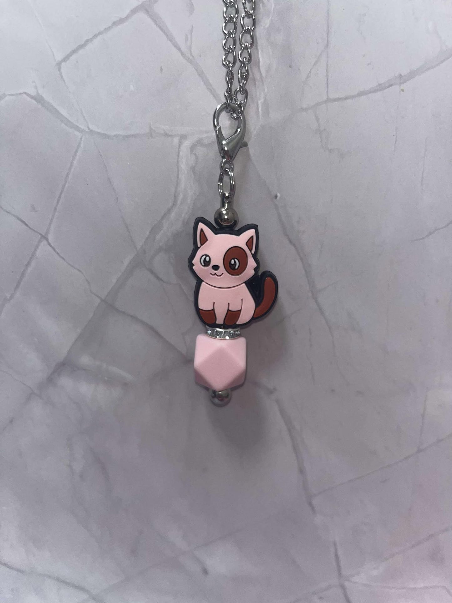 Pink Cat Drink Bottle chain