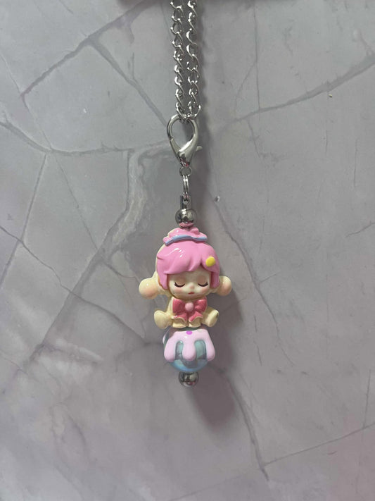 Pink Skull Panda Drink Bottle Chain