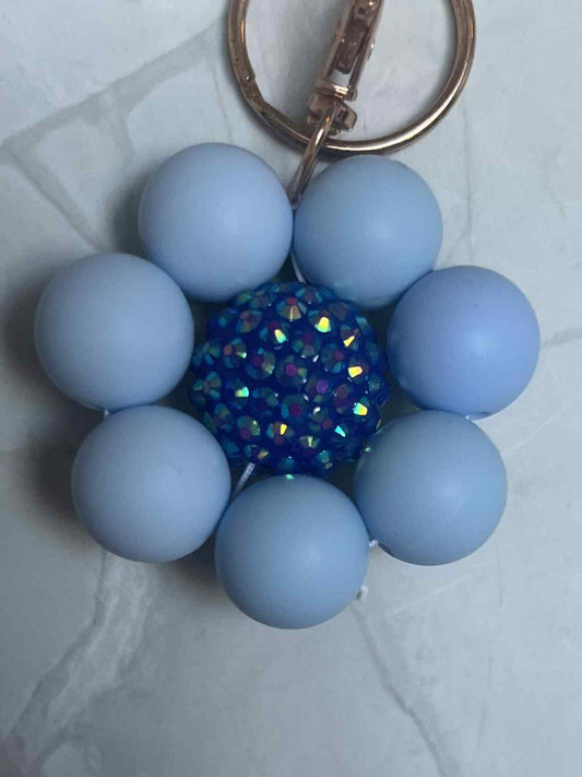 Blue Flower Keychain