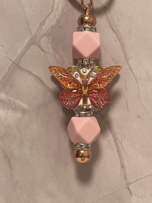 Red/Orange butterfly keychain