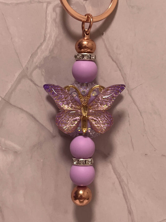 Purple Butterfly Keychain