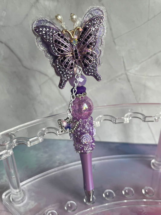 Big Purple Butterfly Pen