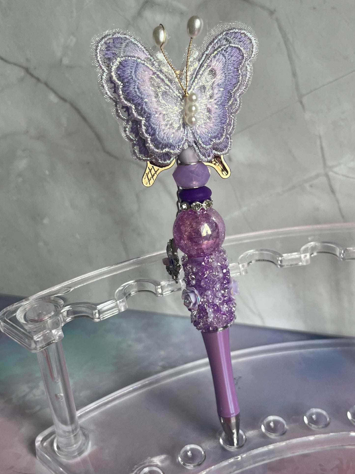 Big Purple Butterfly Pen