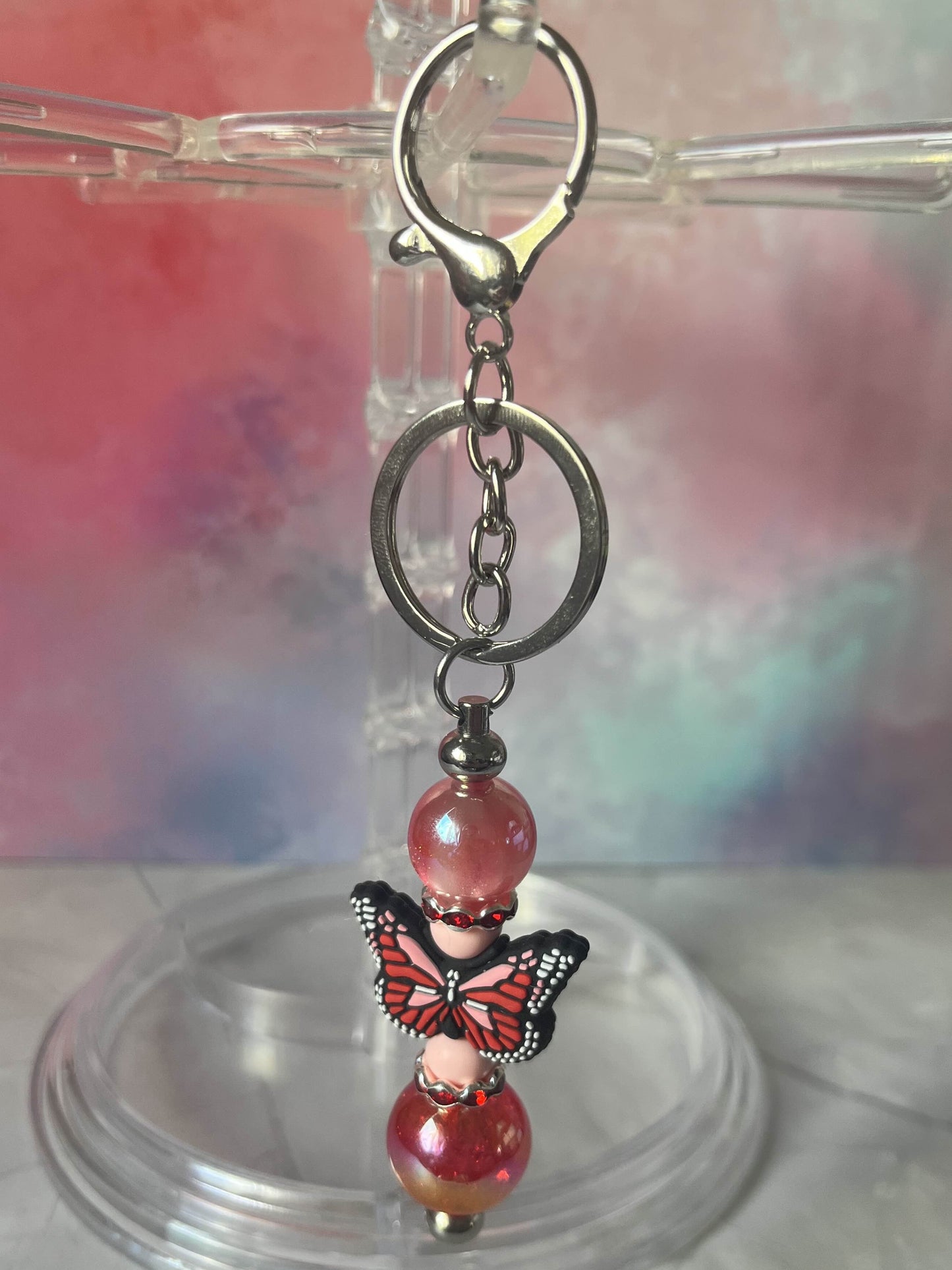 Red Butterfly Keychain