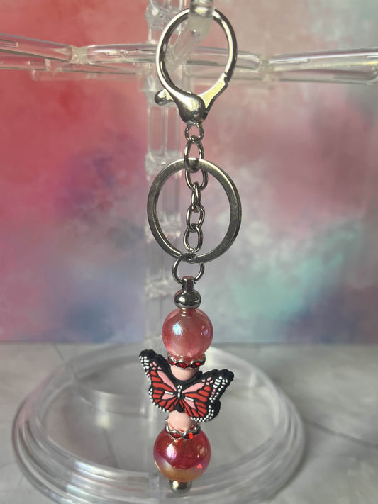 Red Butterfly Keychain