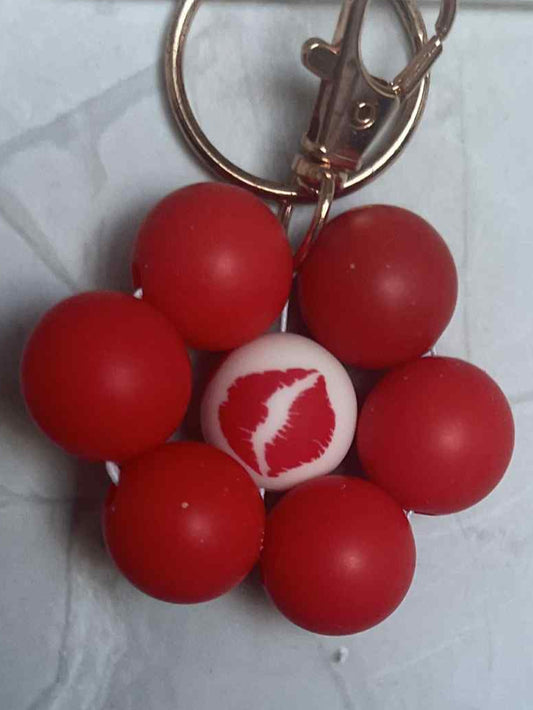 Red flower Keychain