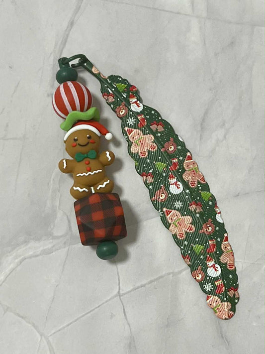 Christmas gingerbread man bookmark